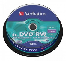 Verbatim DVD-RW 4x 4,7GB cake 10 ks